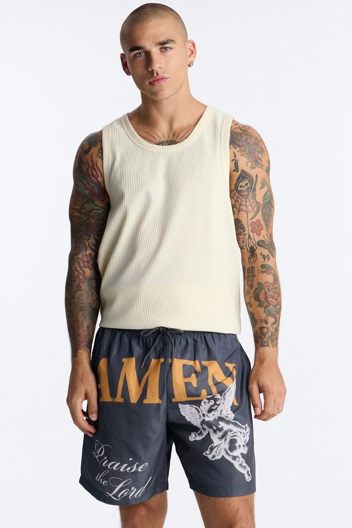 Amen Drift Swim Trunk 7″ - Grey