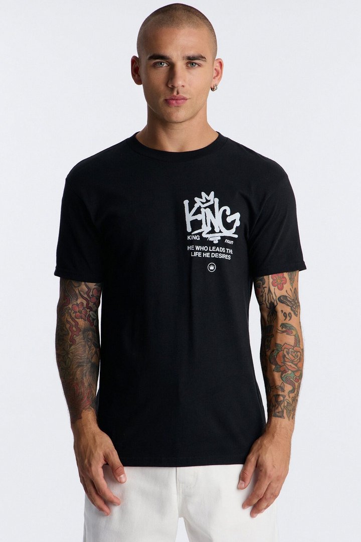 Crown Him King Short Sleeve Tee - Black