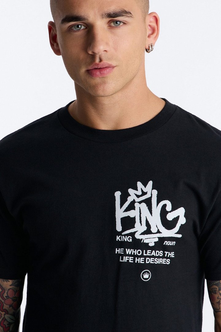 Crown Him King Short Sleeve Tee - Black