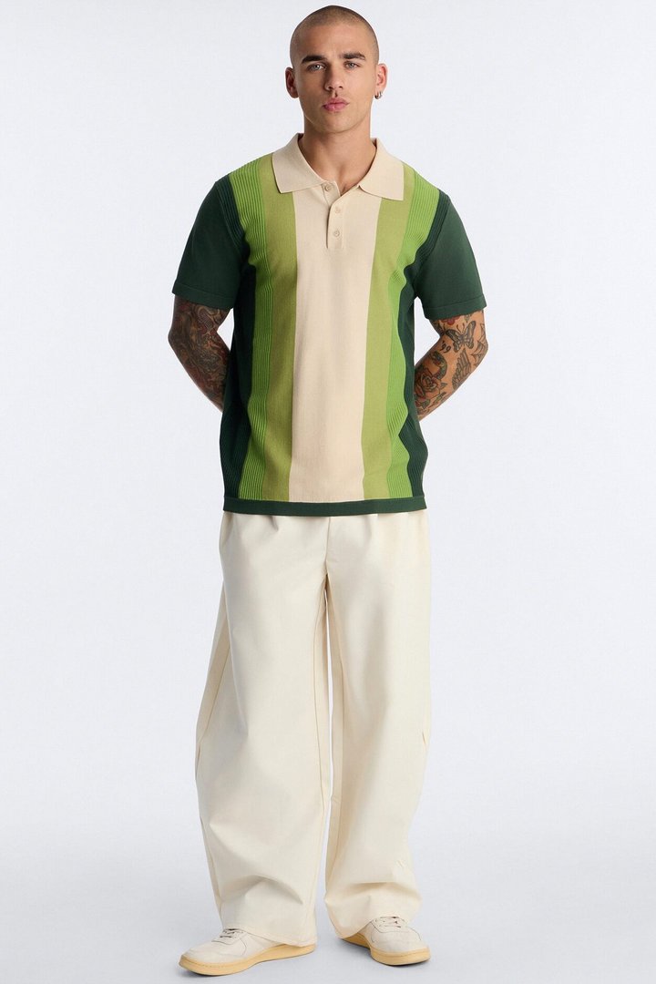 Palm Springs Panel Polo - Green/combo