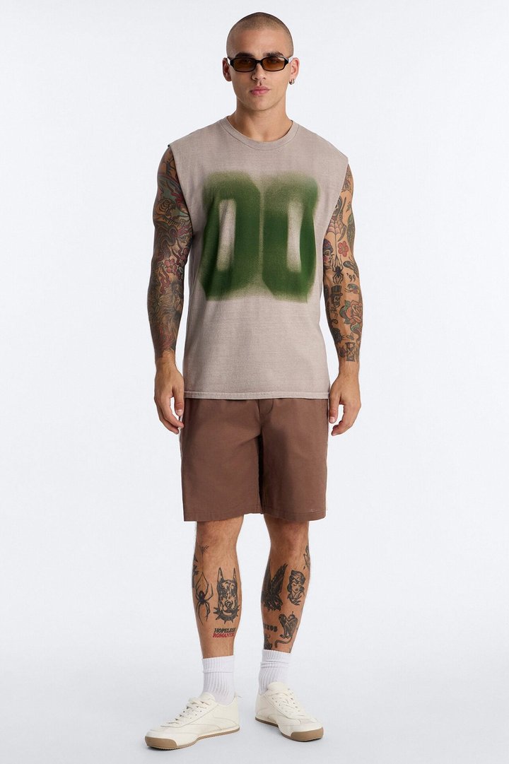 New Beginnings 00 Muscle Tee - Taupe