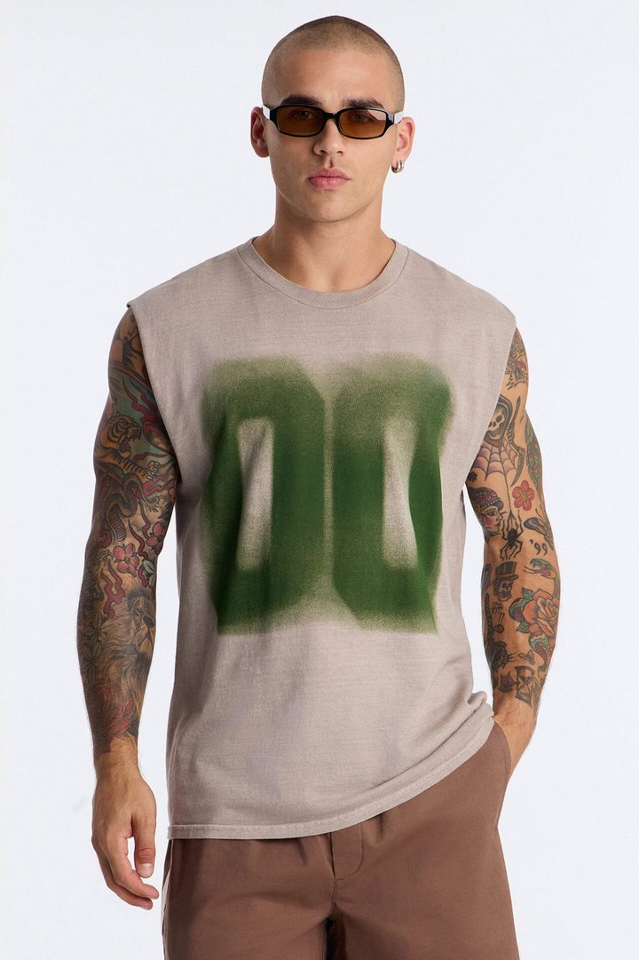 New Beginnings 00 Muscle Tee - Taupe