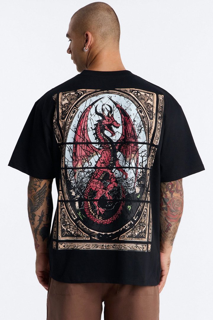 Holy Relic Oversized Short Sleeve Tee - Black