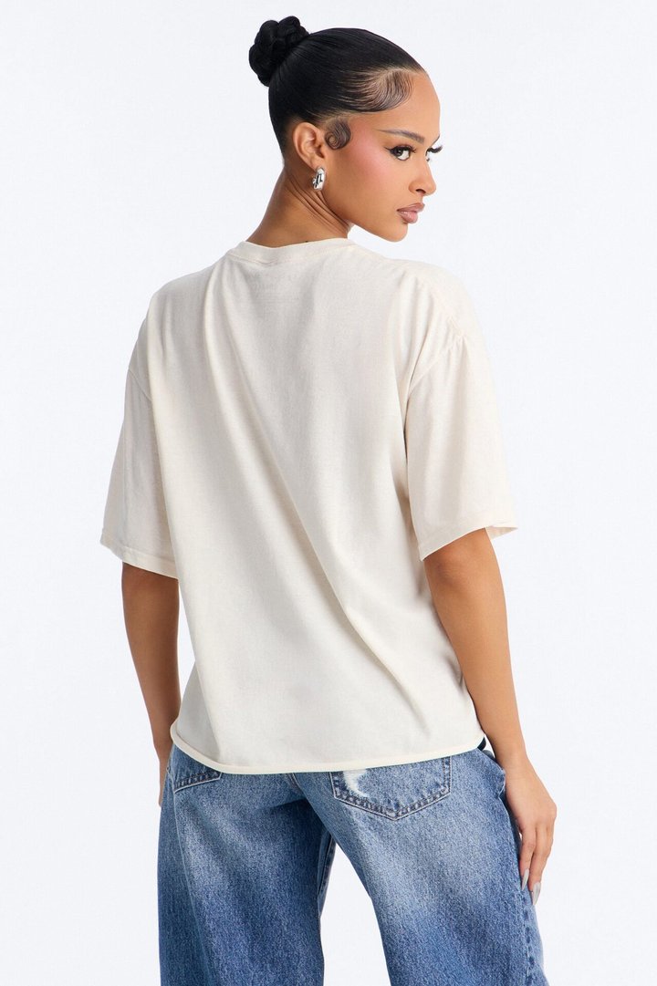 Beautiful Women Oversized Tee - Natural