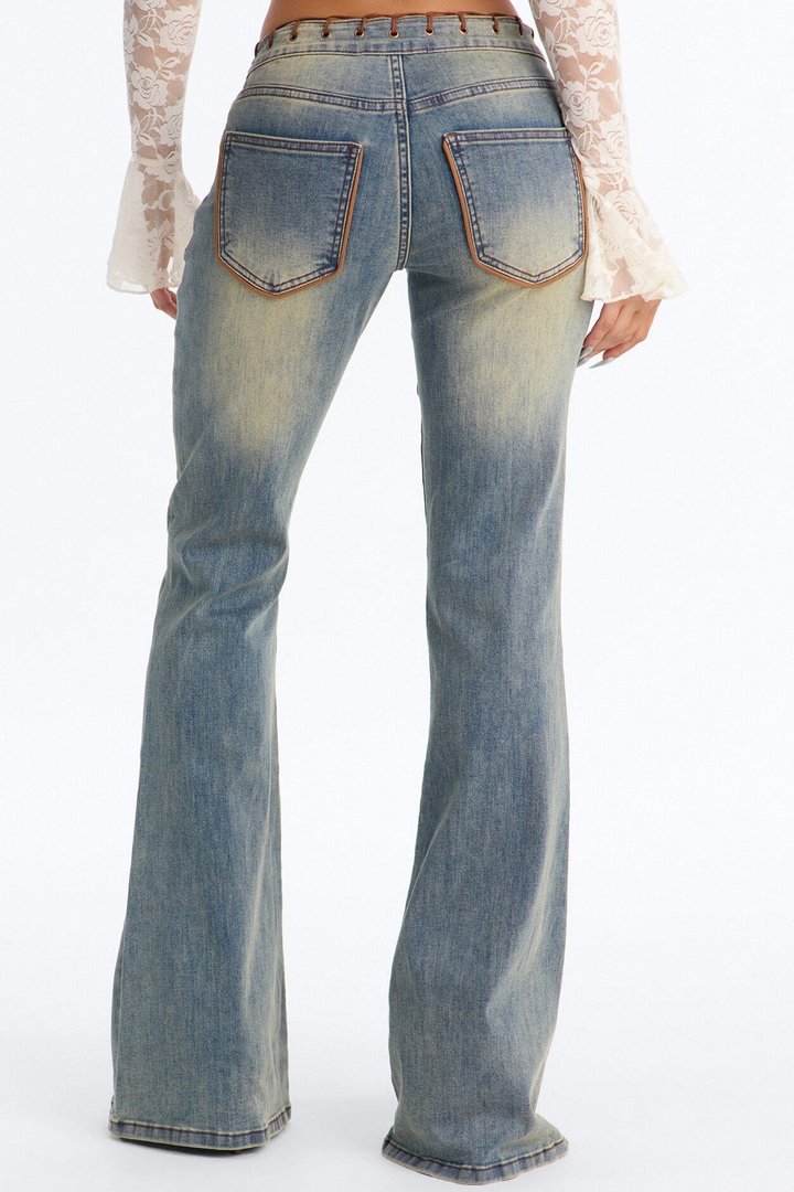 Sierra Low Rise Stretch Bootcut Jeans - Vintage Wash