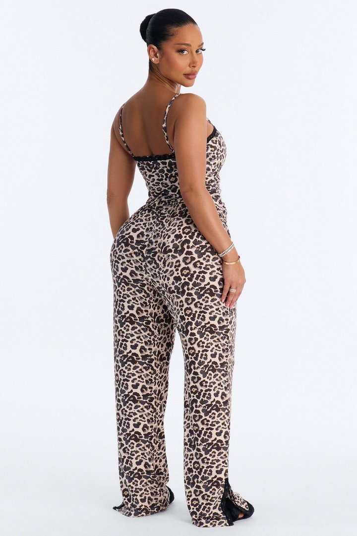 Dreamy And Chic Leopard Cami PJ Pant Set - Leopard