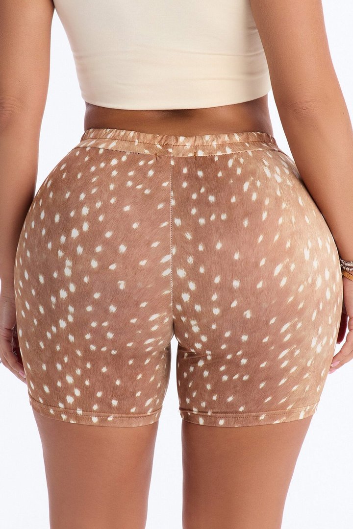 Fauna Biker Short - Brown/combo