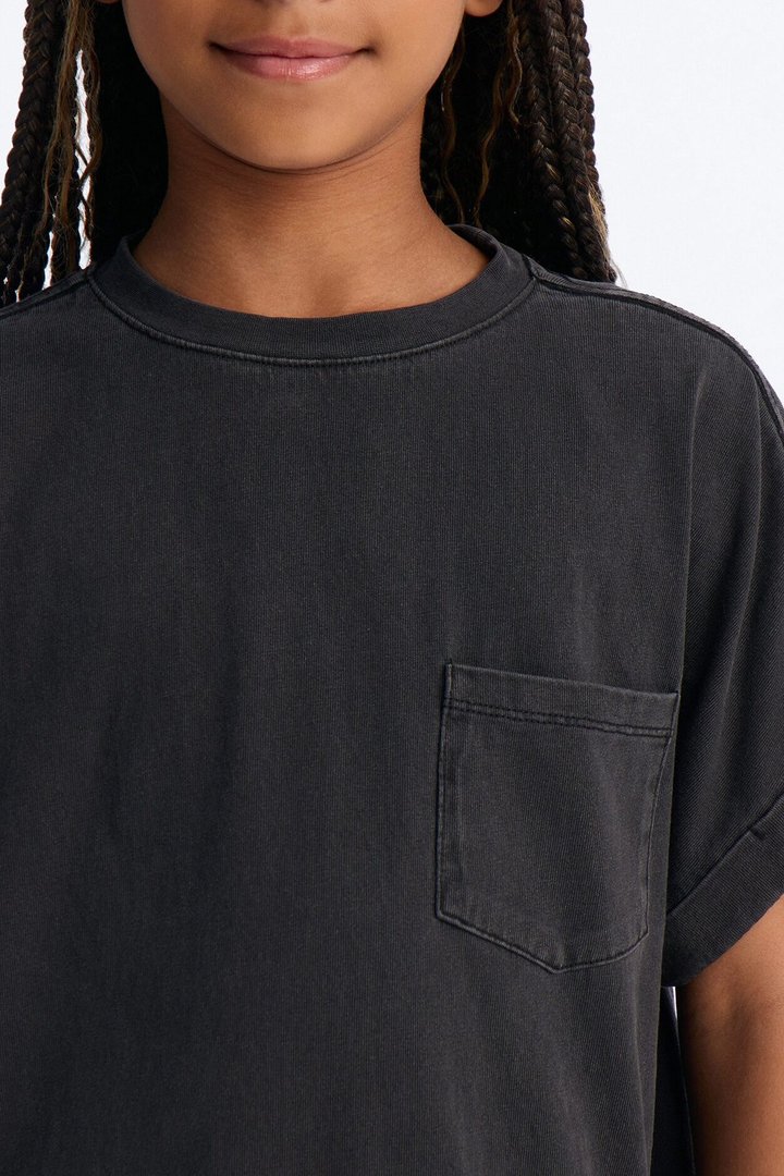 Mini Krystal TShirt Dress - Black