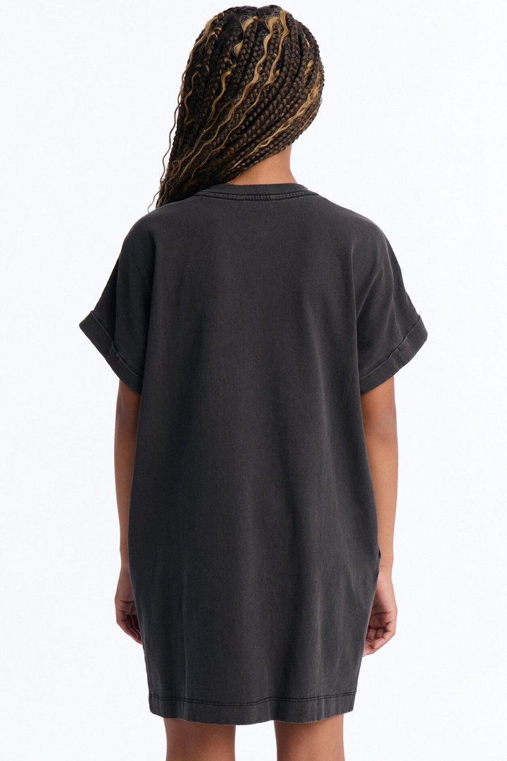 Mini Krystal TShirt Dress - Black