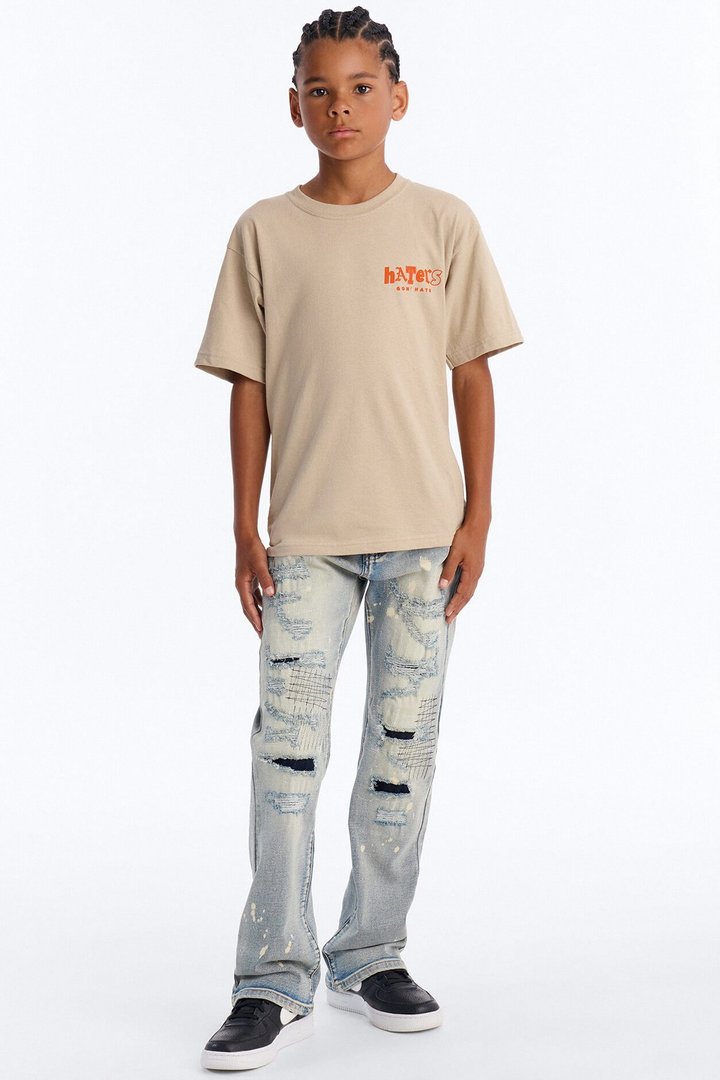 Mini Haters Let Em Talk Short Sleeve Tee - Sand