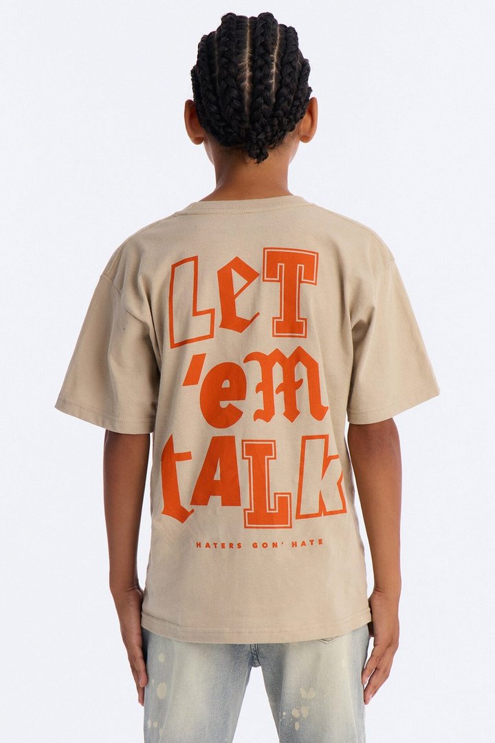 Mini Haters Let Em Talk Short Sleeve Tee - Sand