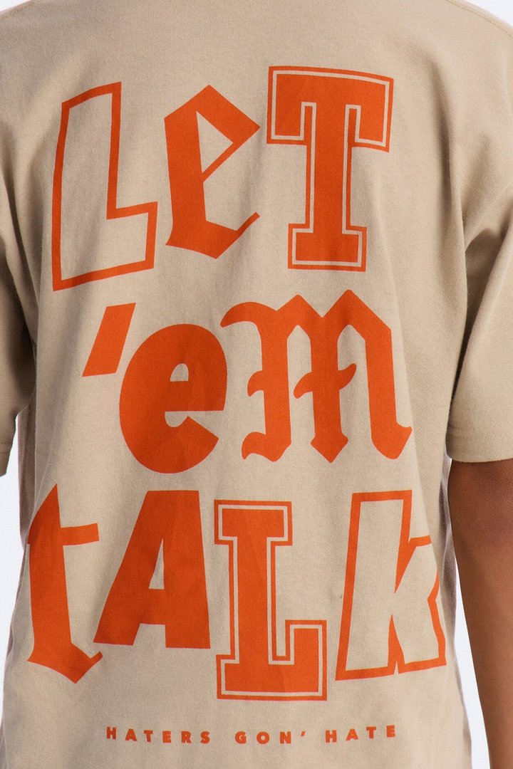 Mini Haters Let Em Talk Short Sleeve Tee - Sand