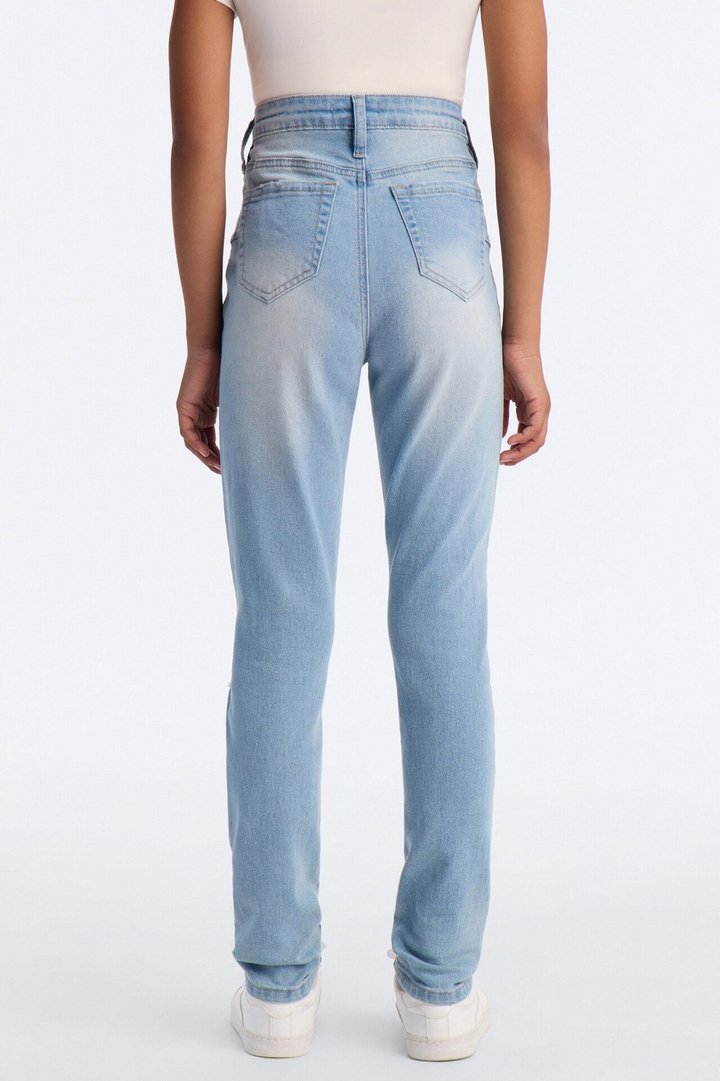 Mini Girly Ambition Ripped Skinny Jeans - Light Wash