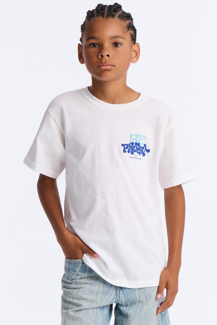 Mini Past Present Future Short Sleeve Tee - White