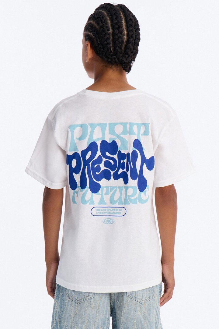 Mini Past Present Future Short Sleeve Tee - White