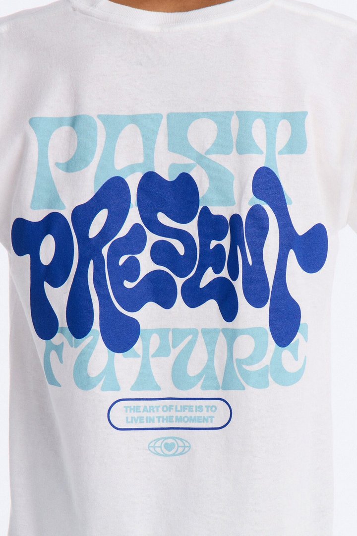 Mini Past Present Future Short Sleeve Tee - White