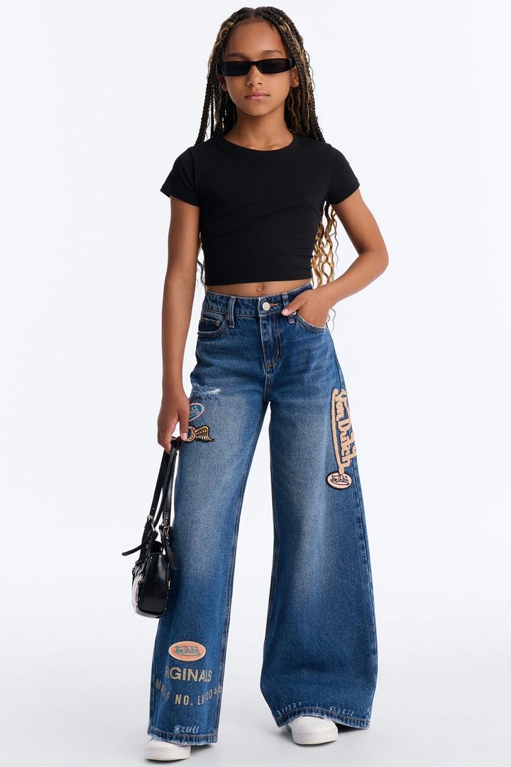 Mini Von Dutch Originals Baggy Jeans - Dark Wash