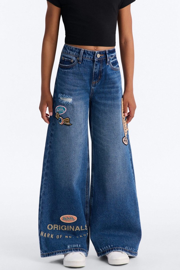 Mini Von Dutch Originals Baggy Jeans - Dark Wash