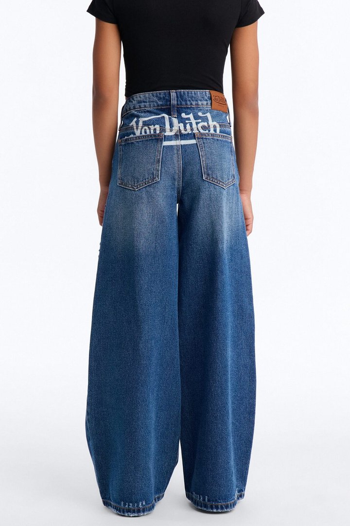 Mini Von Dutch Originals Baggy Jeans - Dark Wash