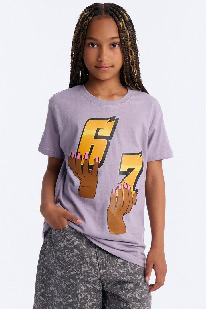 Mini Six Seven Short Sleeve Tee - Lilac