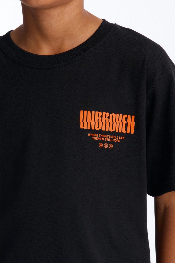Mini Unbroken And Free Short Sleeve Tee - Black