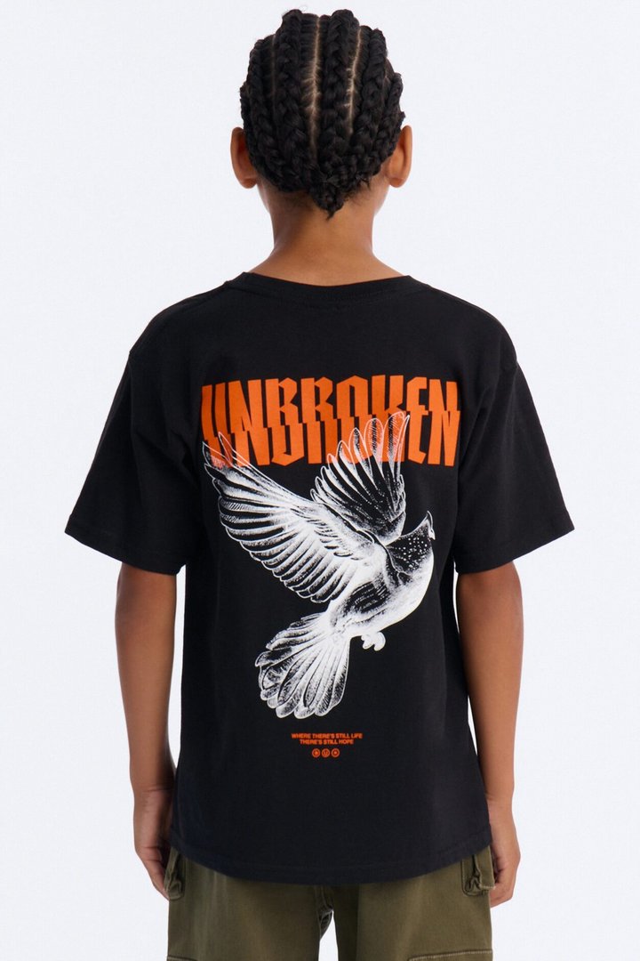 Mini Unbroken And Free Short Sleeve Tee - Black