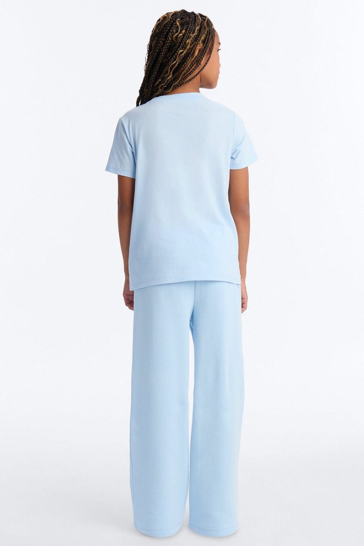 Mini Stitch 626 Ohana Wide Leg Pant Set - Light Blue