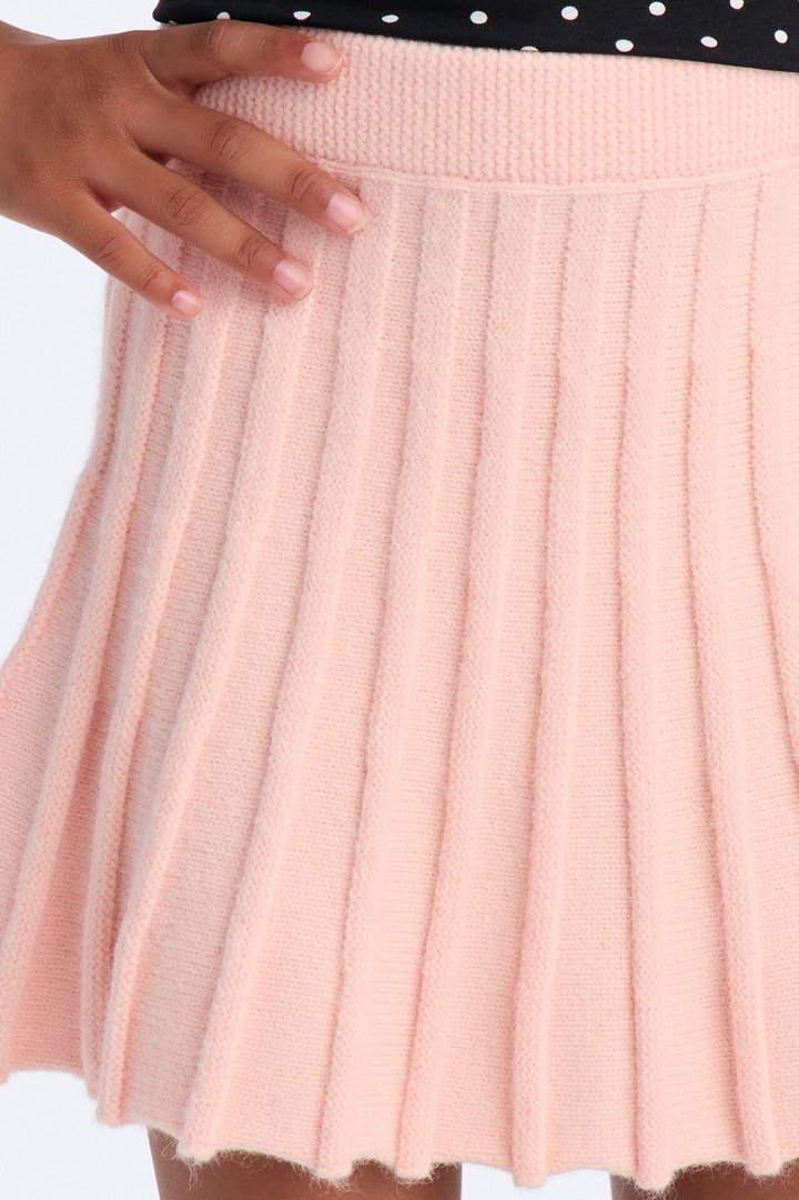 Mini Sweet 'n Simple Sweater Mini Skirt - Light Pink