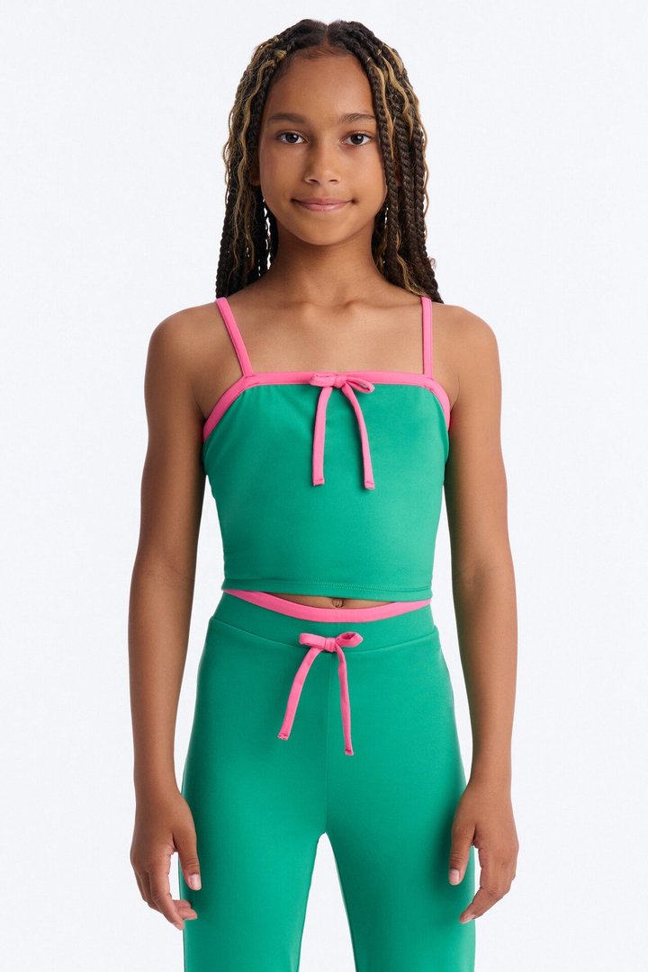 Mini Lila Flare Pant Set - Kelly Green