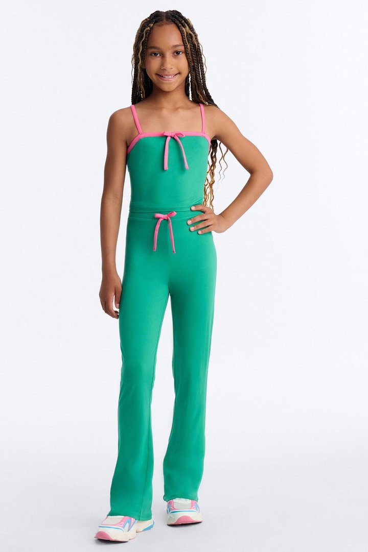 Mini Lila Flare Pant Set - Kelly Green