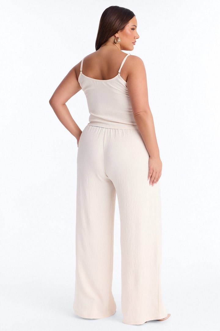 Lilian Striped Pant Set - Cream/combo