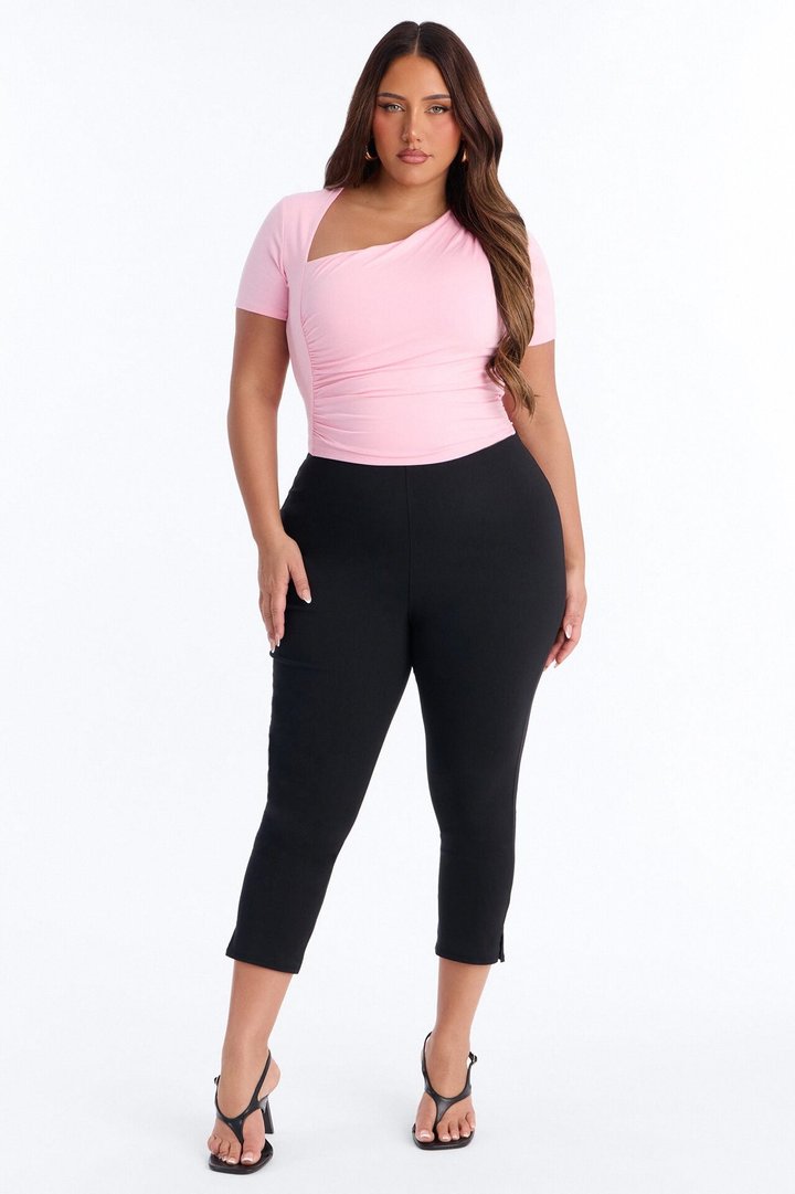 Lost Your Chance Short Sleeve Ruched Top - Pink