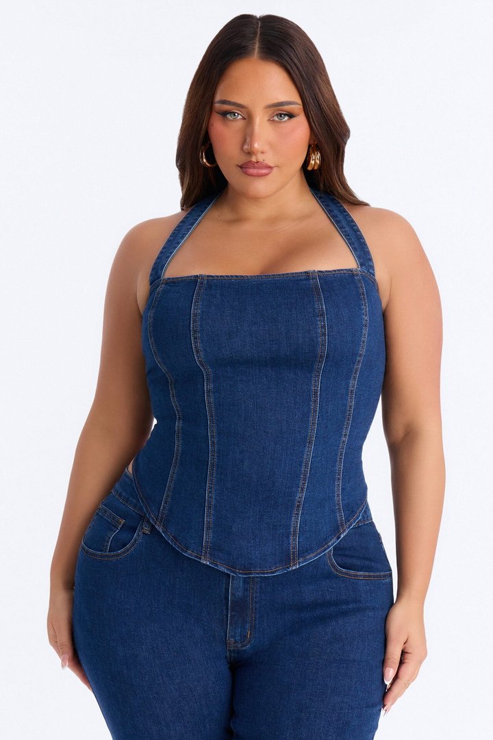 Denim Daze Capri Set - Dark Wash