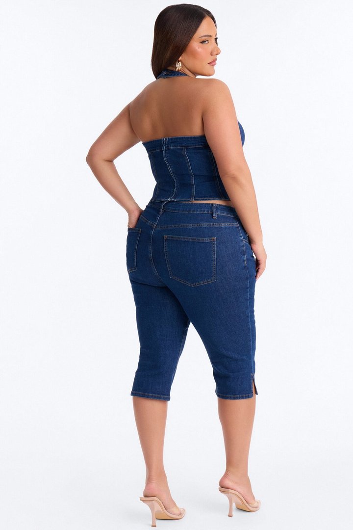 Denim Daze Capri Set - Dark Wash