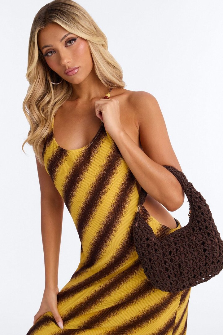 Costa Brava Crochet Bag - Brown