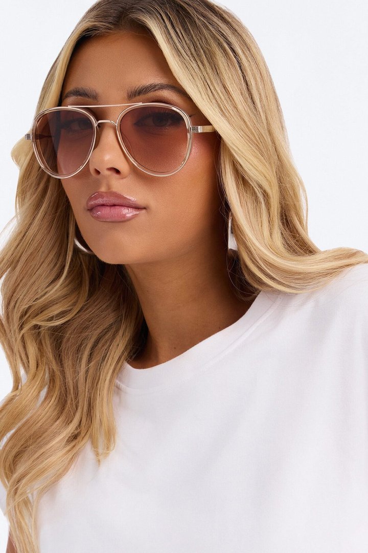 Pilot Princess Sunglasses - Beige/Brown