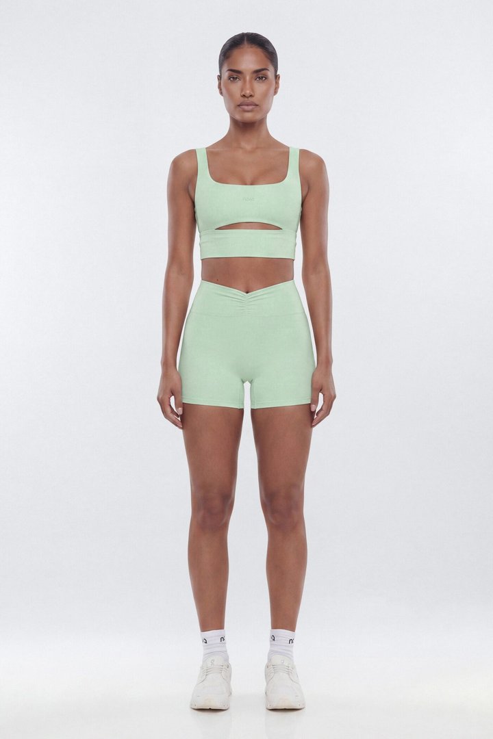 ButterSoft Cut Out Long Line Sports Bra - Cool Mint