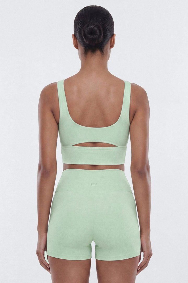 ButterSoft Cut Out Long Line Sports Bra - Cool Mint