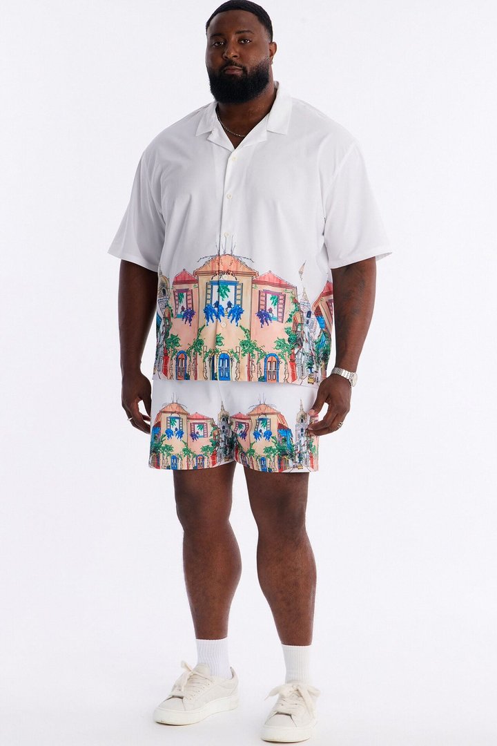 La Calle Viva Cuban Collar Shirt - Multi Color