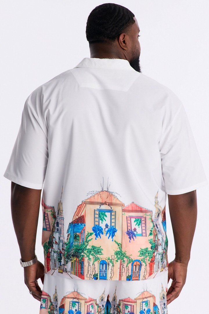 La Calle Viva Cuban Collar Shirt - Multi Color