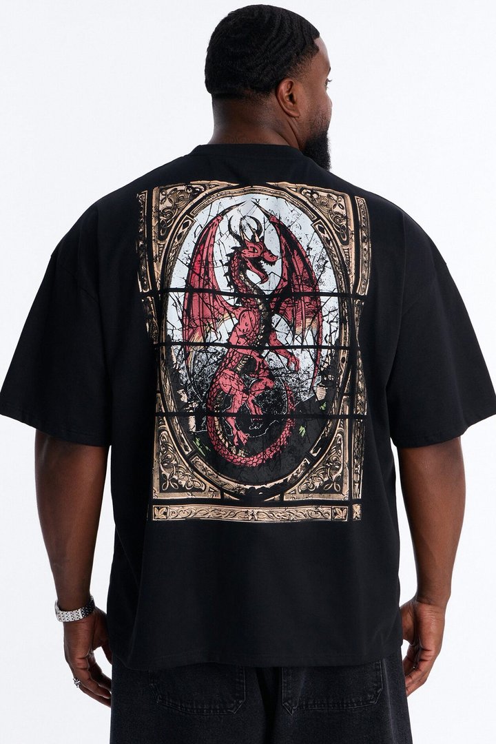 Holy Relic Oversized Short Sleeve Tee - Black