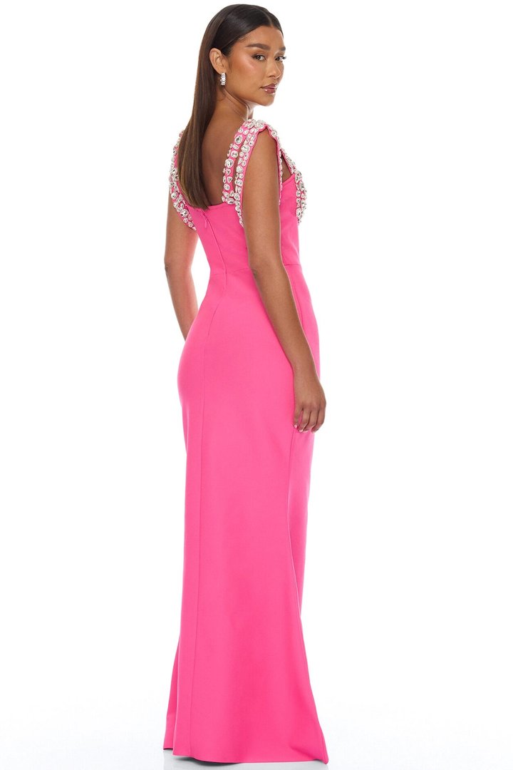 Masie Bandage Gown - Hot Pink