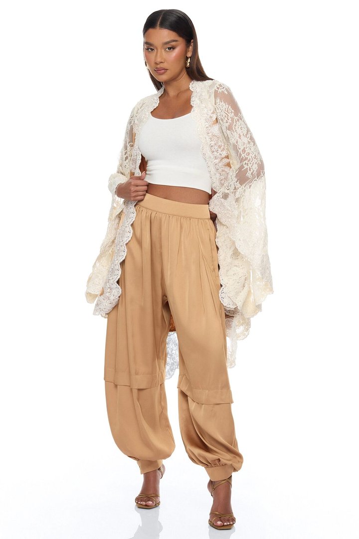 Cathryn Satin Balloon Pant - Gold