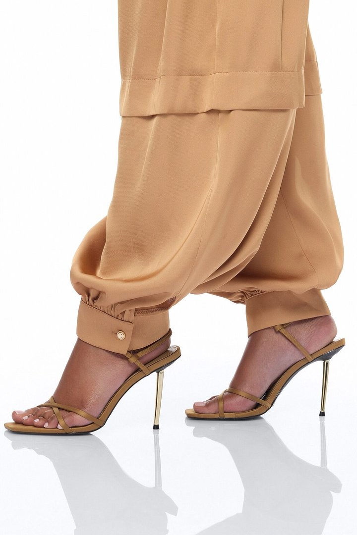 Cathryn Satin Balloon Pant - Gold