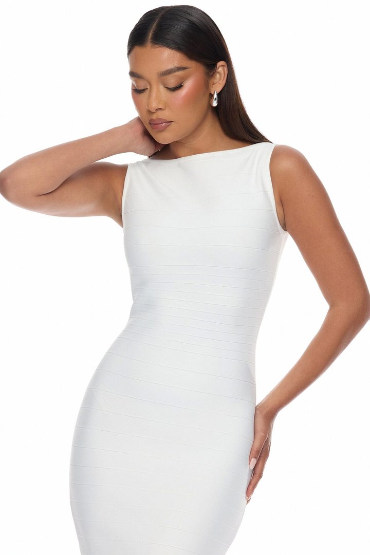 Get What I Want Bandage Maxi Dress - White