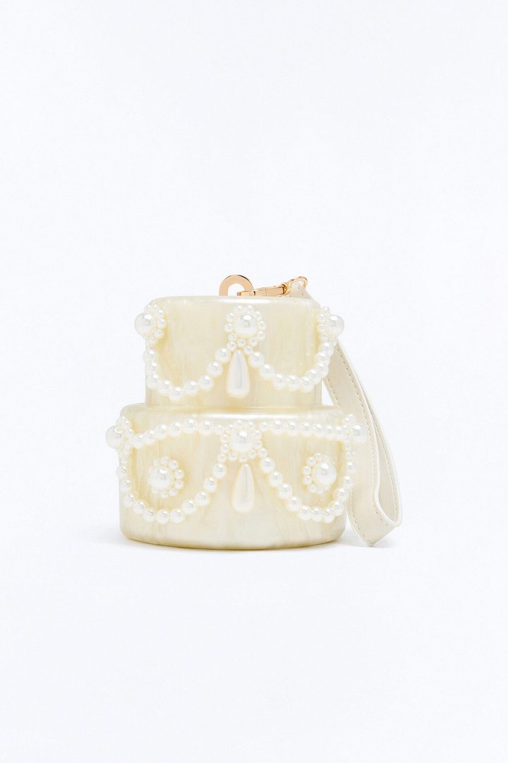 Sweet As A Cake Novelty Clutch - Ivory