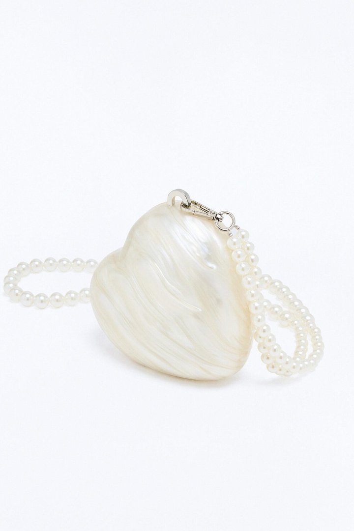 My Heart To Hold Novelty Clutch - Ivory