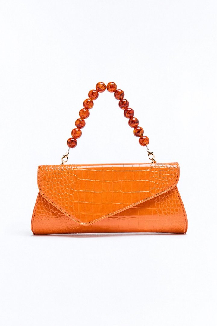 Like Sunshine Faux Leather Satchel Handbag - Orange