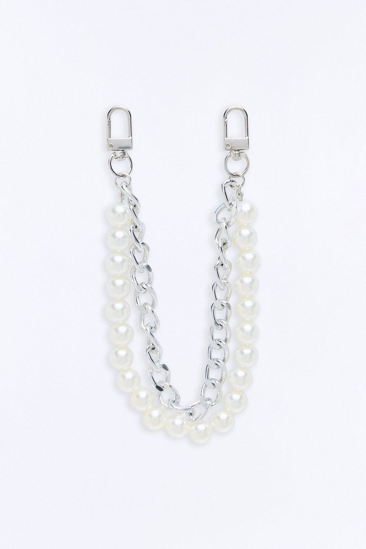 Pearls Of The Pacific Handbag Chain - Silver