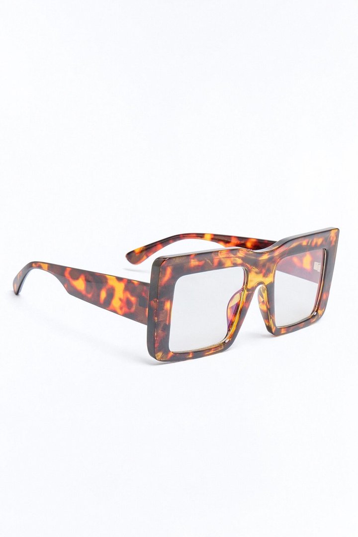 Chunky Flat Top Sunglasses - Tortoise